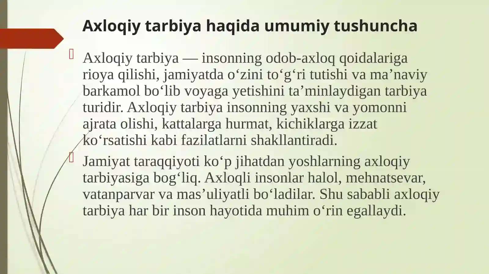 Axloqiy tarbiya Estetik tarbiya 3