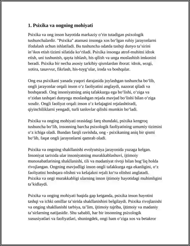 Psixika va Ong 3