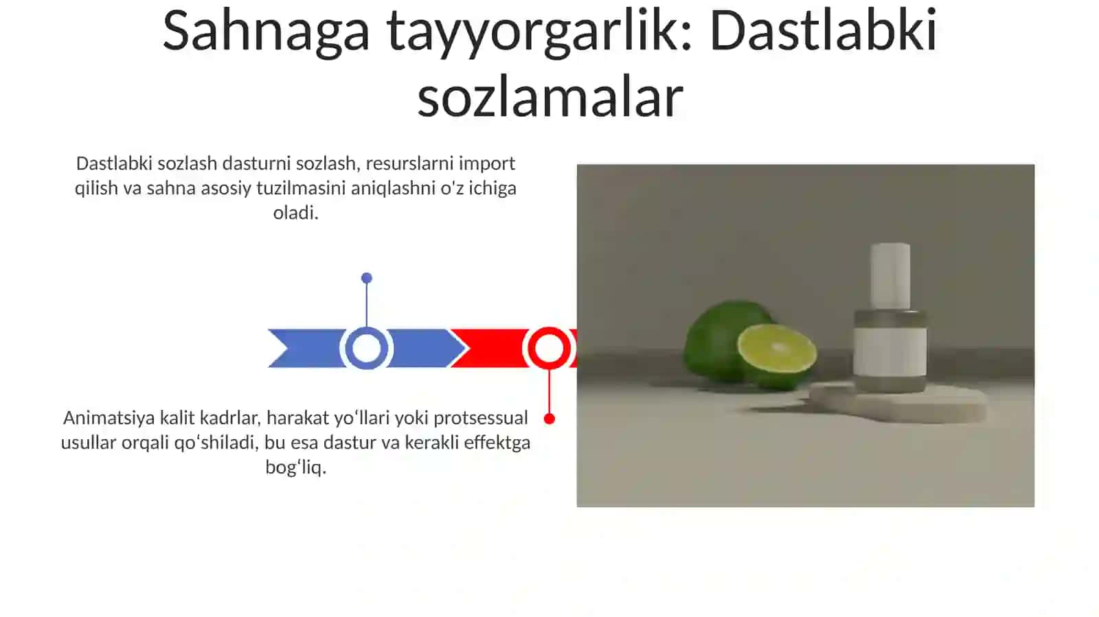Animatsiya va effekt qoʻshish 3