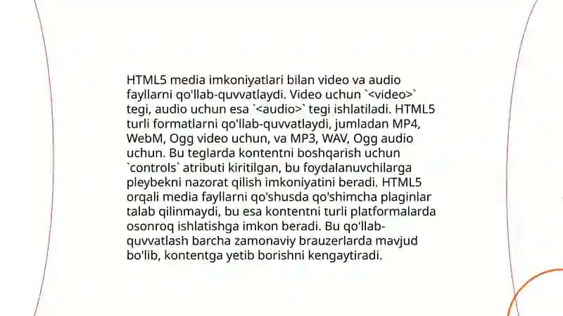 HTML5 tilining imkoniyatlari 3