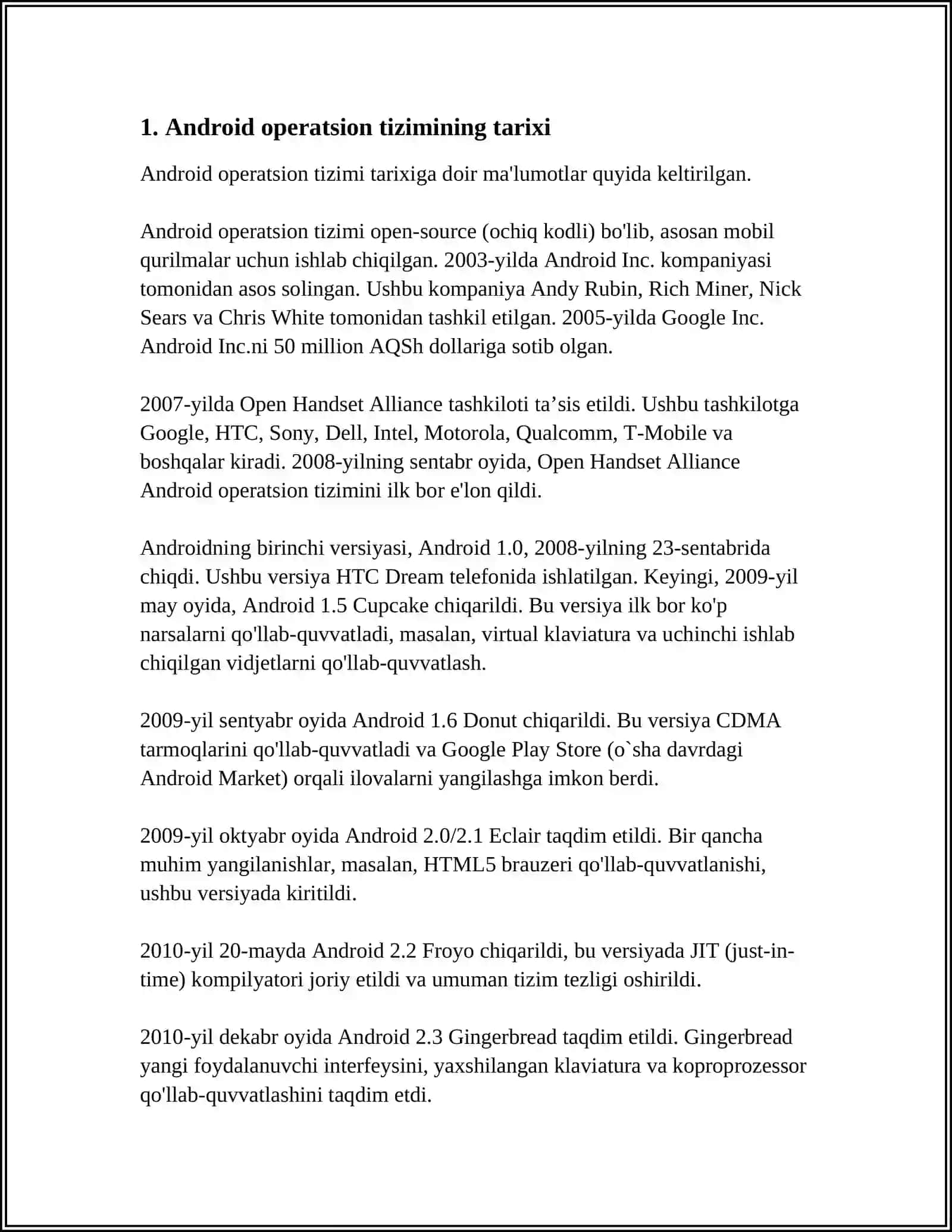 ANDROID MOBIL OPERATSION TIZIMI 3