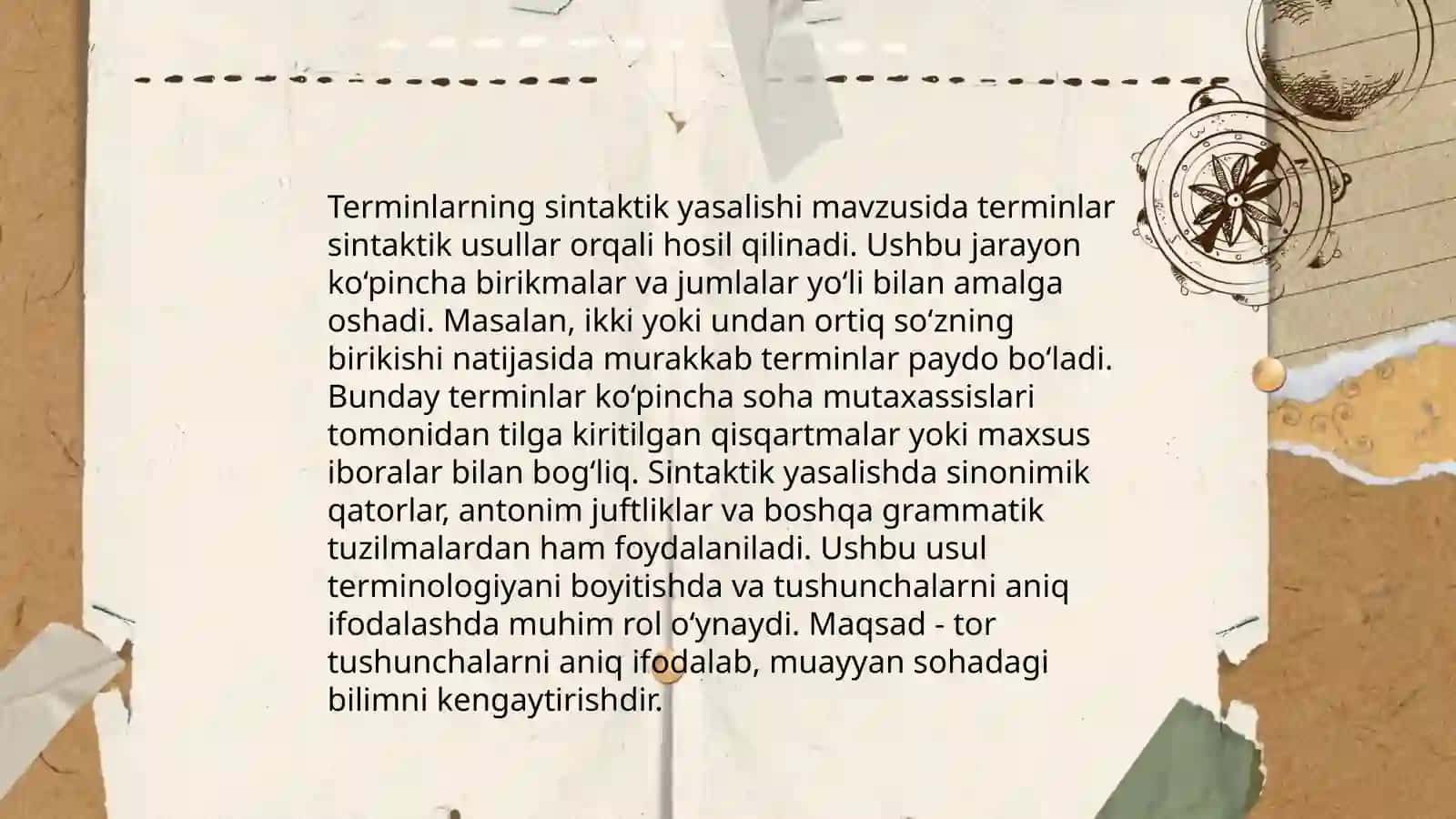 Terminlarning sintaktik yasalishi 3
