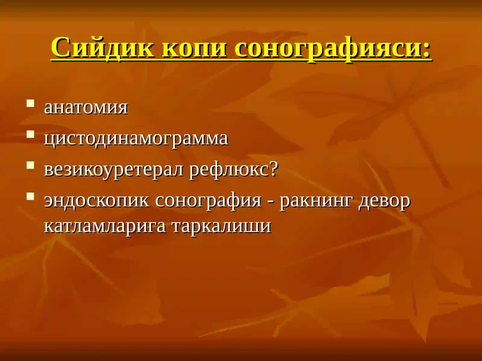 СОНОГРАФИЯ (бирламчи) 3