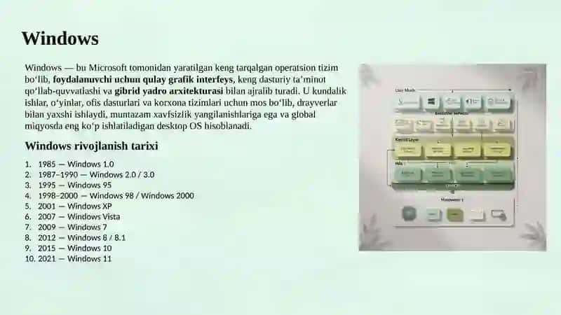 Operatsion Tizimlar 3