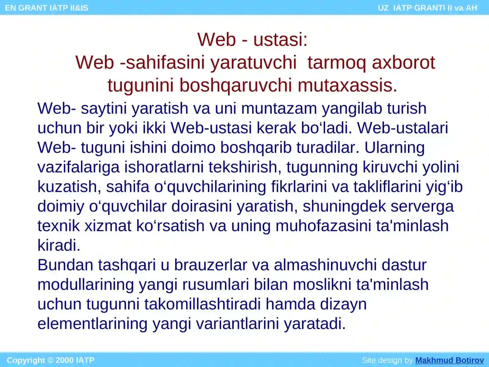 WEB - SAHIFALAR YARATISH 3