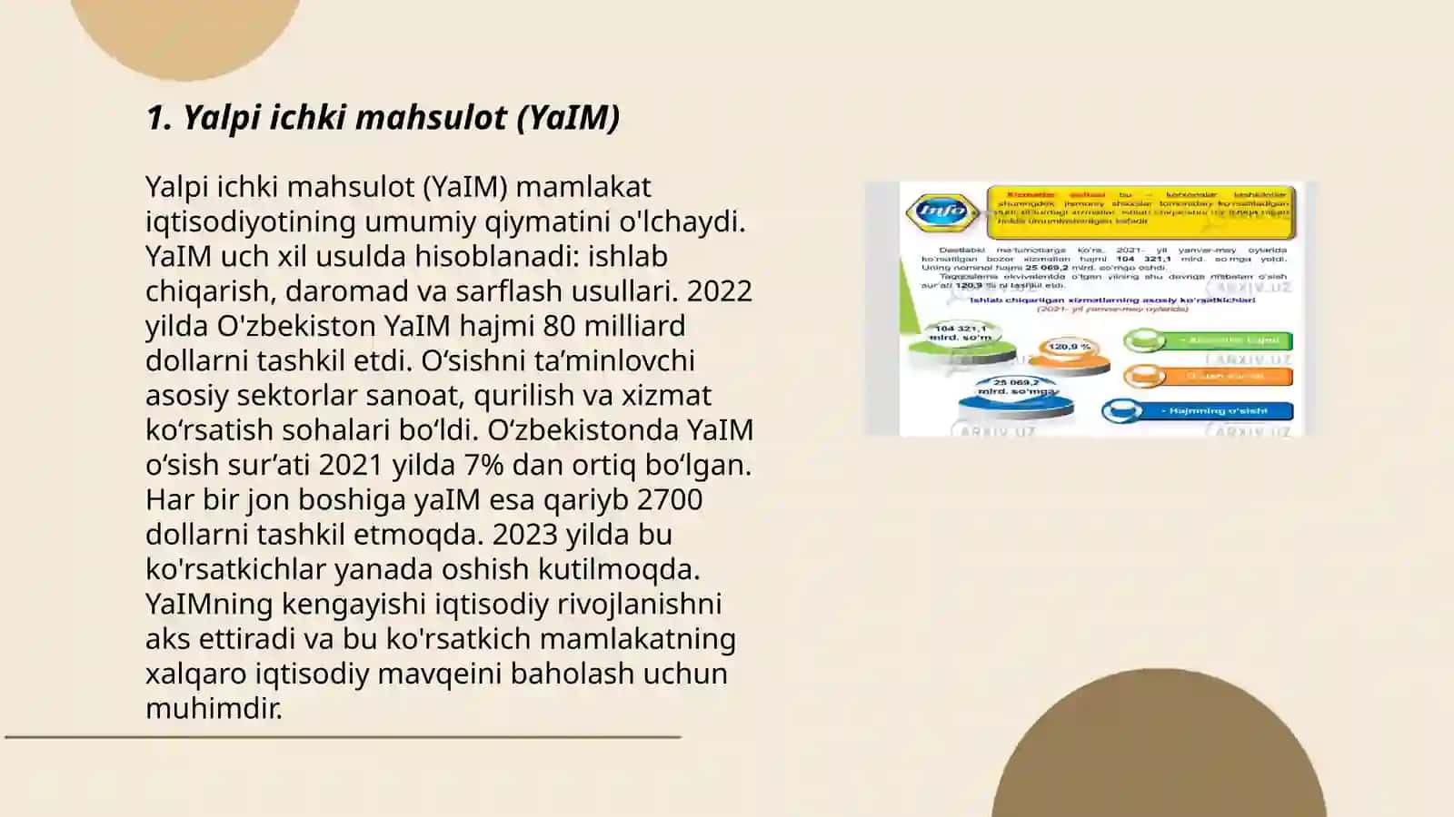 Yalpi ichki mahsulot (YaIM) 3