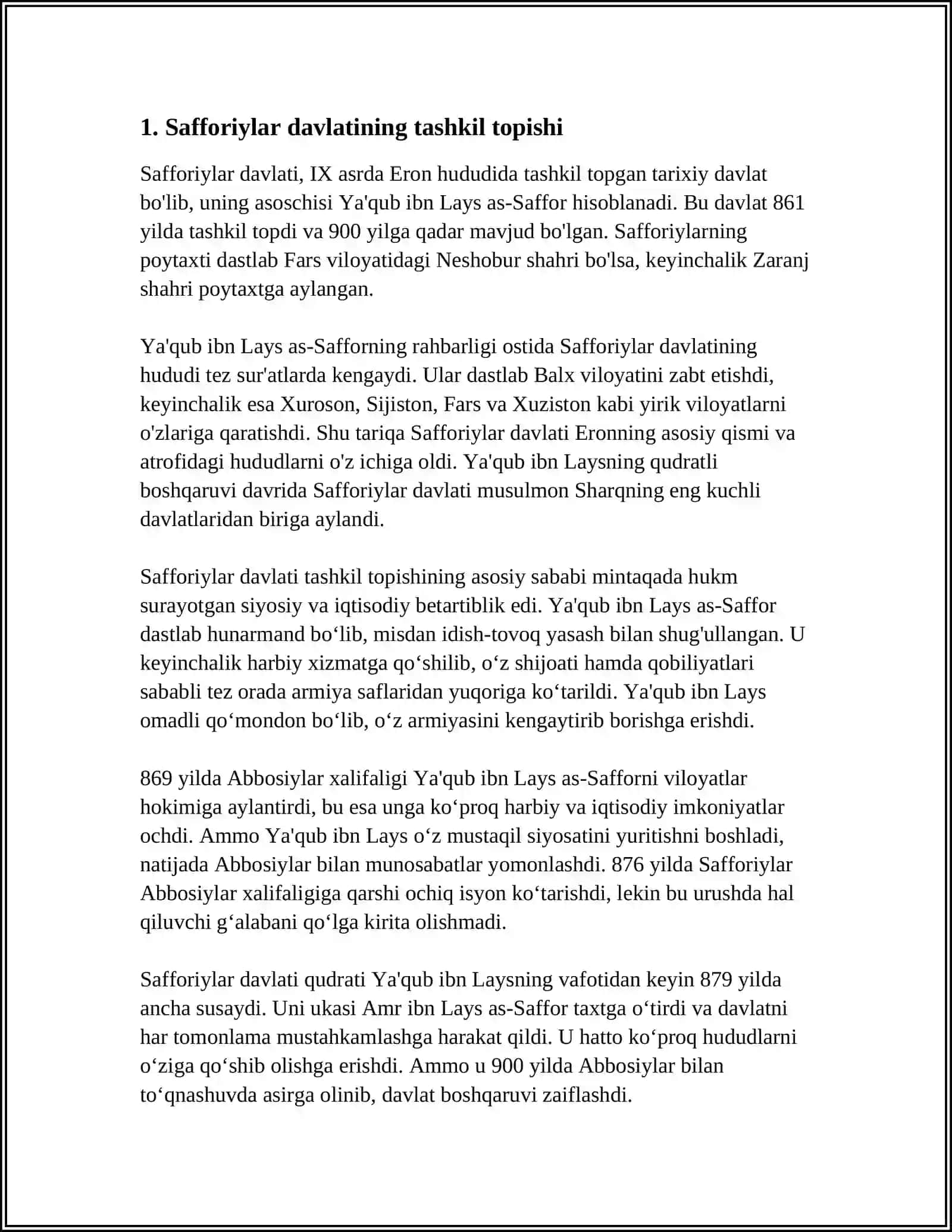 SAFFORIYLAR DAVLATI 3