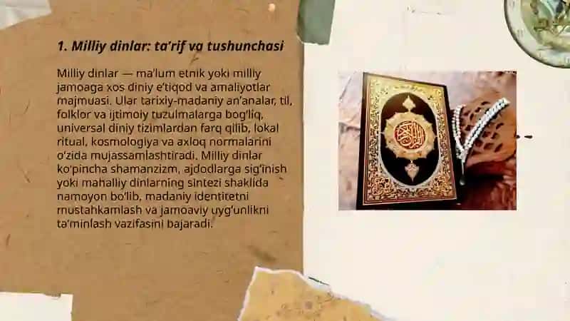 Milliy dinlar 3