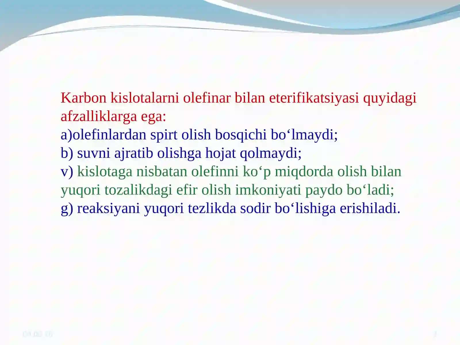 Eterifikatsiya jarayonlari 3