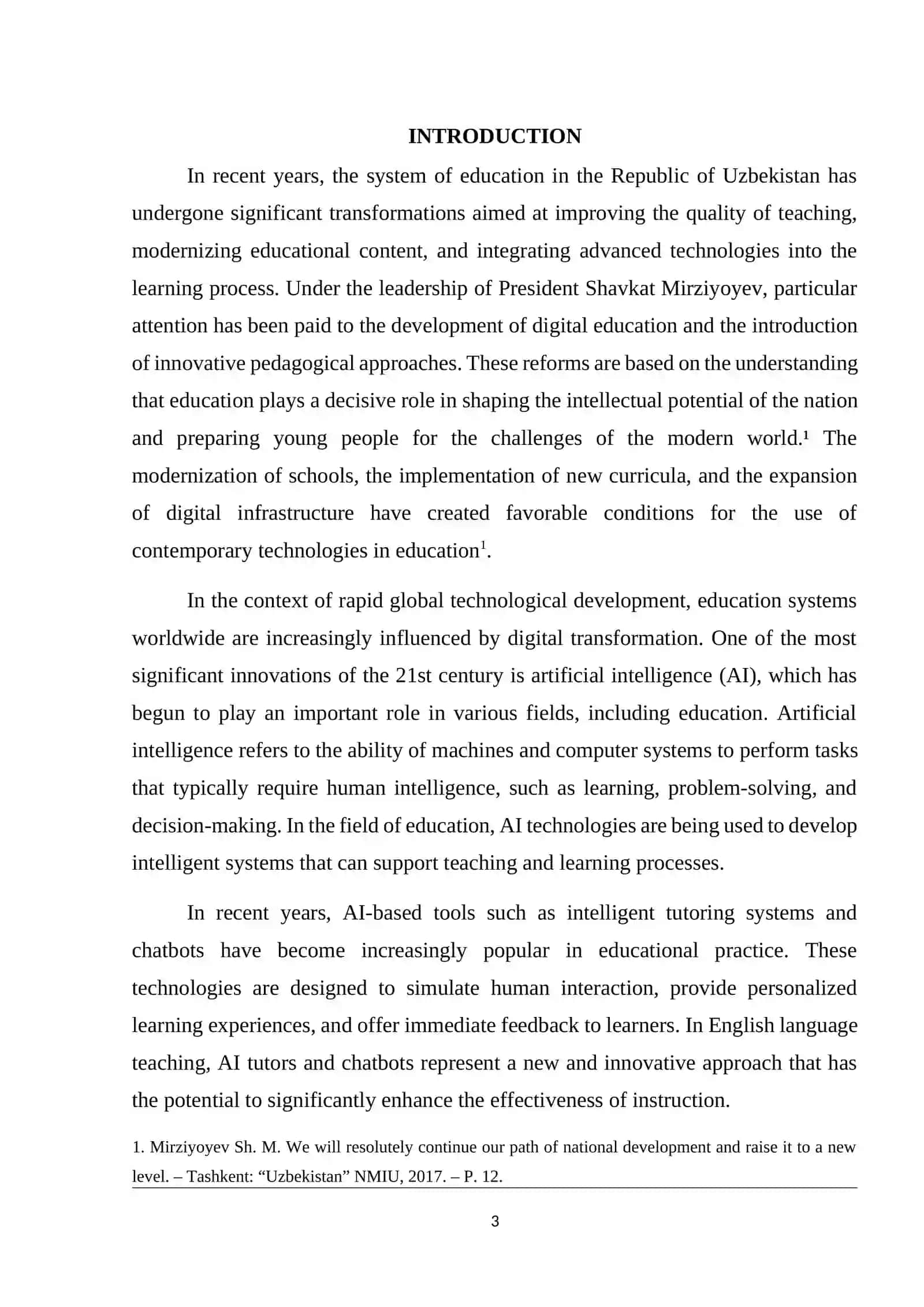 Artificial intelligence (AI) tutors and chatbots in English language teaching 3