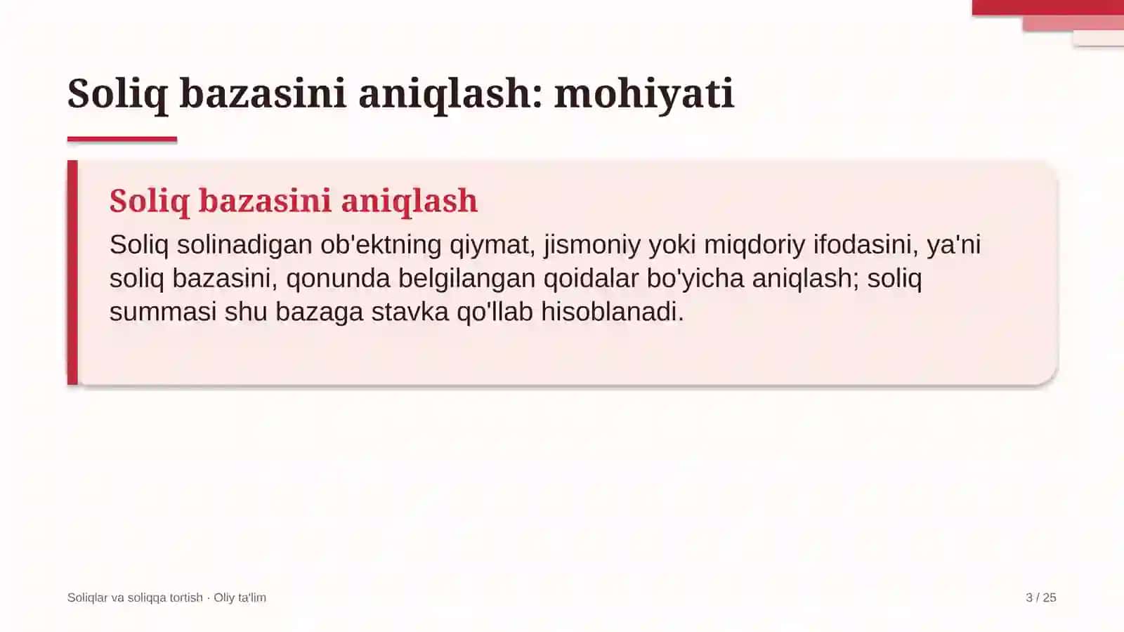 Gidrotexnika qurilishida soliq bazasini aniqlash 3