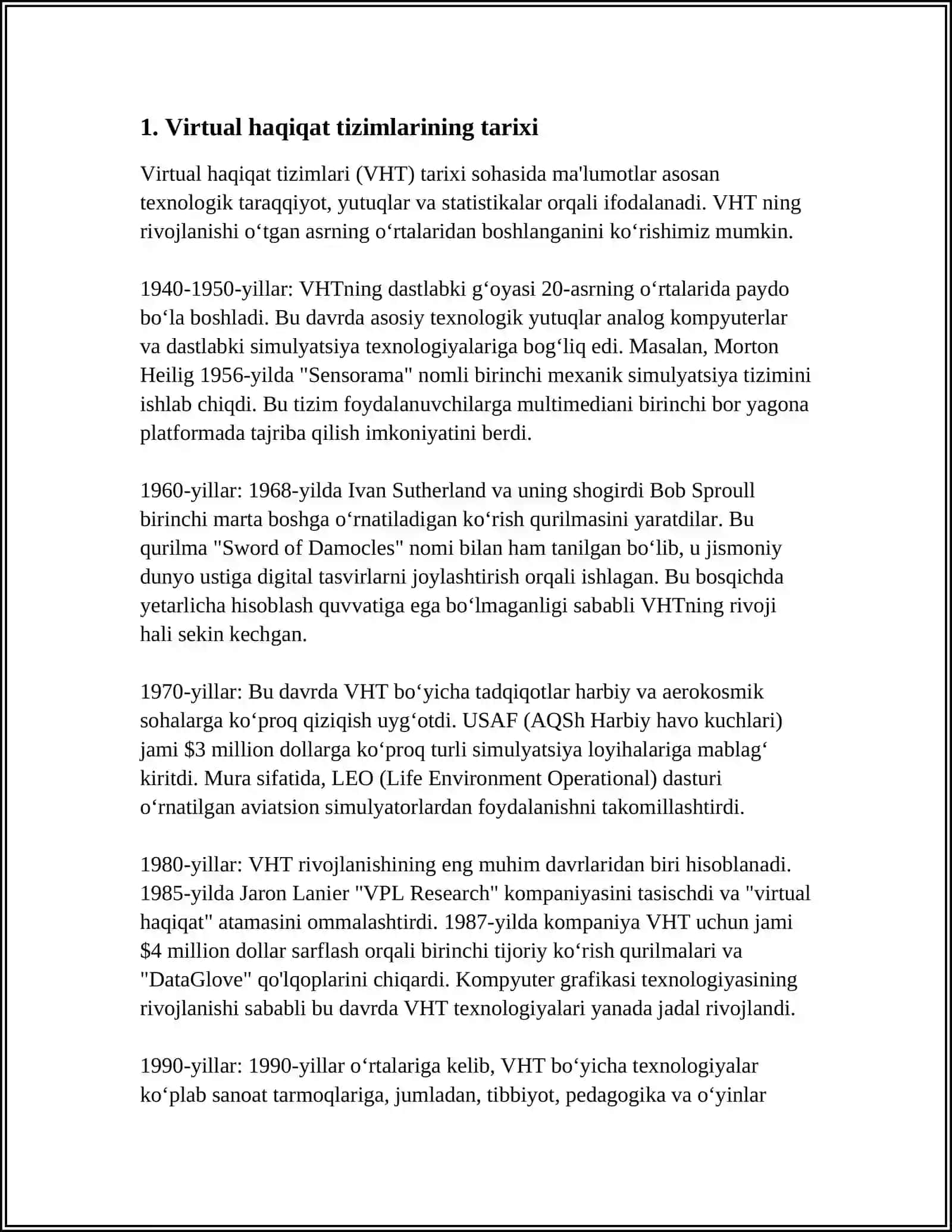VERTUAL REALLIK TIZIMLAR 3