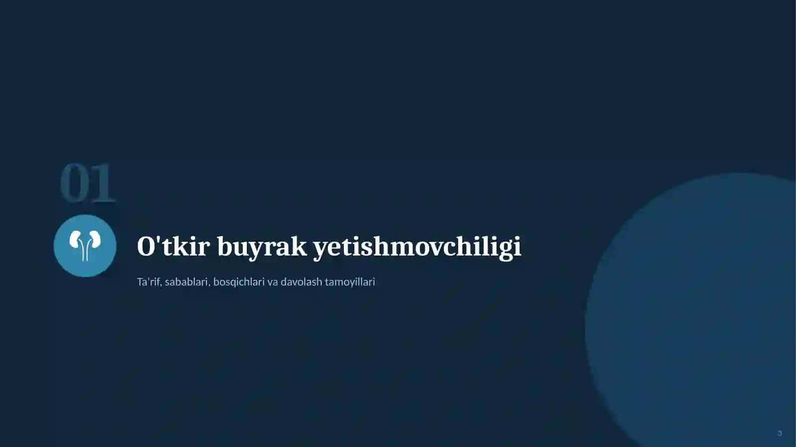 NEFROLOGIYA: SHOSHILINCH HOLATLAR 3