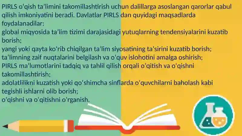 PIRLS xalqaro baholash dasturi 3