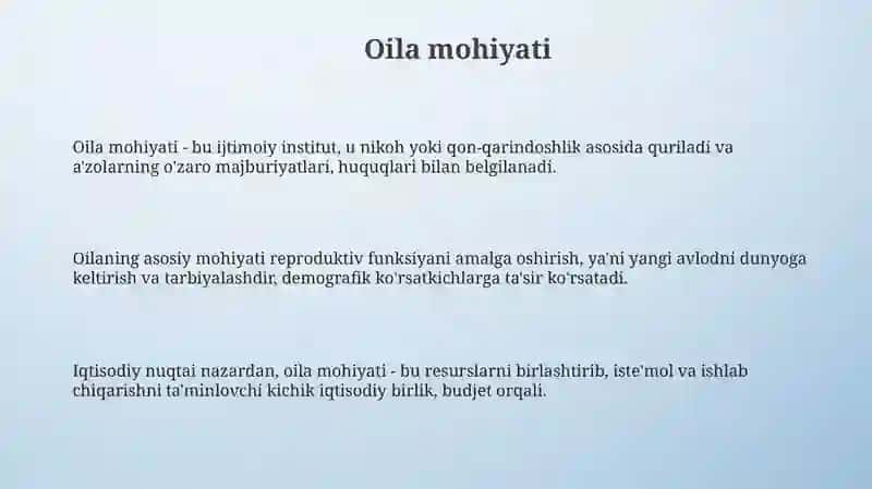Oila mohiyati 3