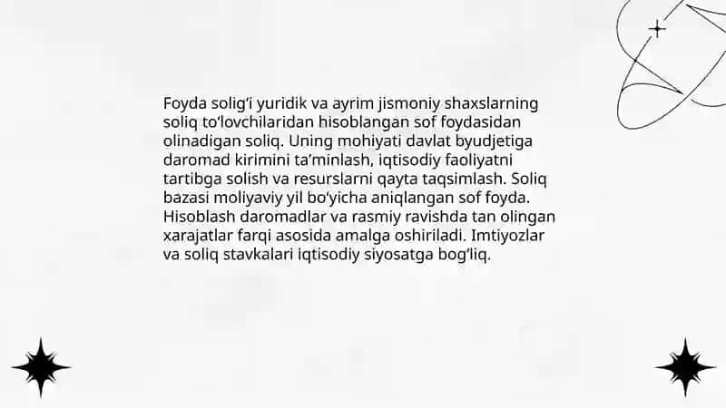 Foyda soligʻi 3