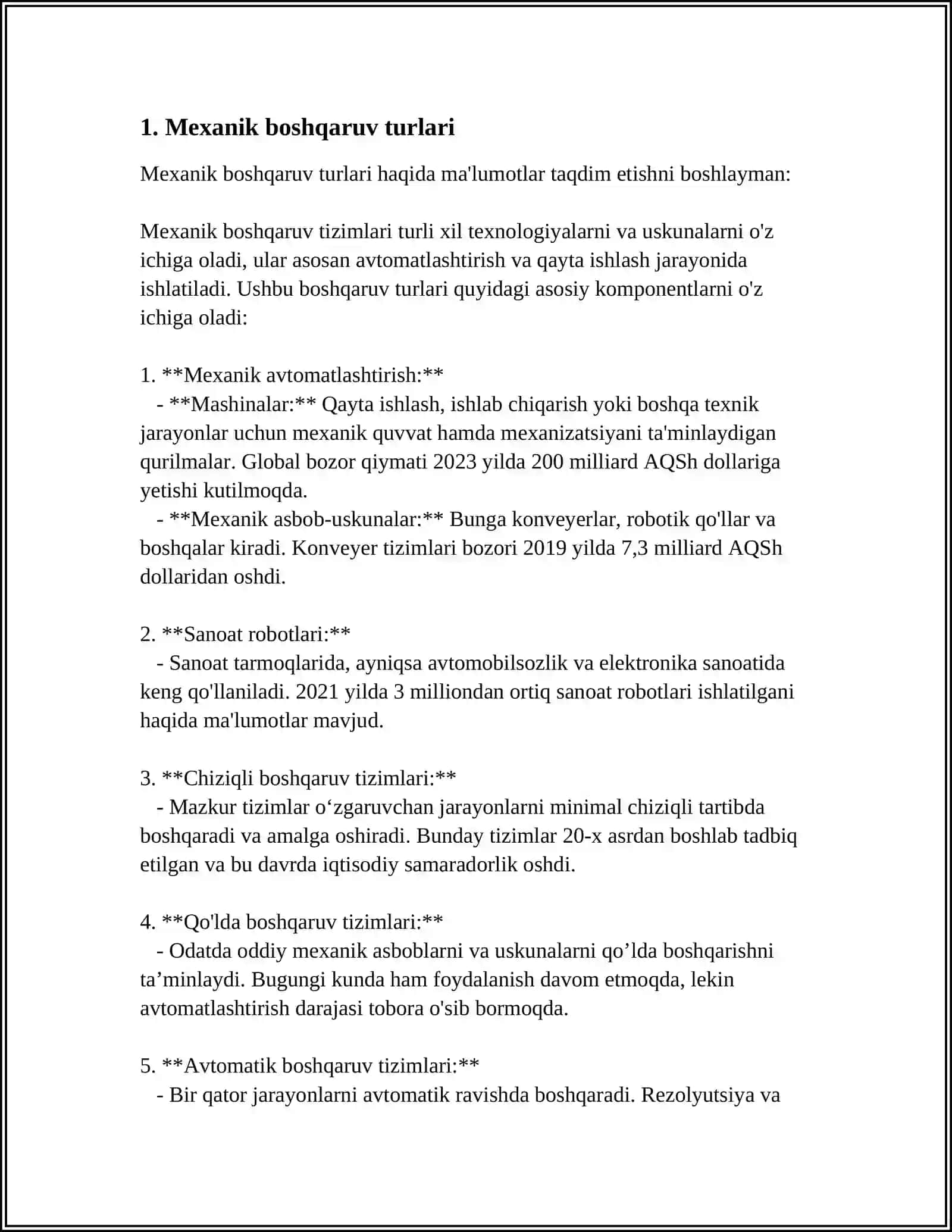 Mexanik Boshqaruvli Qurilmalar 3