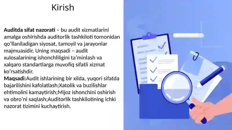 Auditda sifat nazorati muhimliligi 3