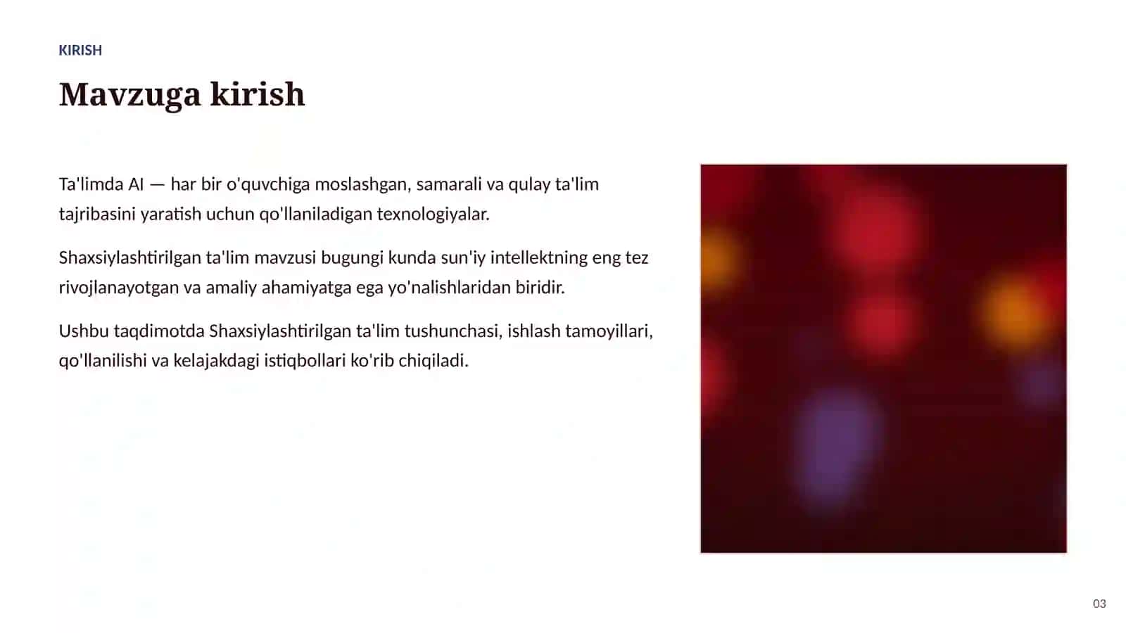 Ta'limda SUN'IY INTELLEKT • AI 3