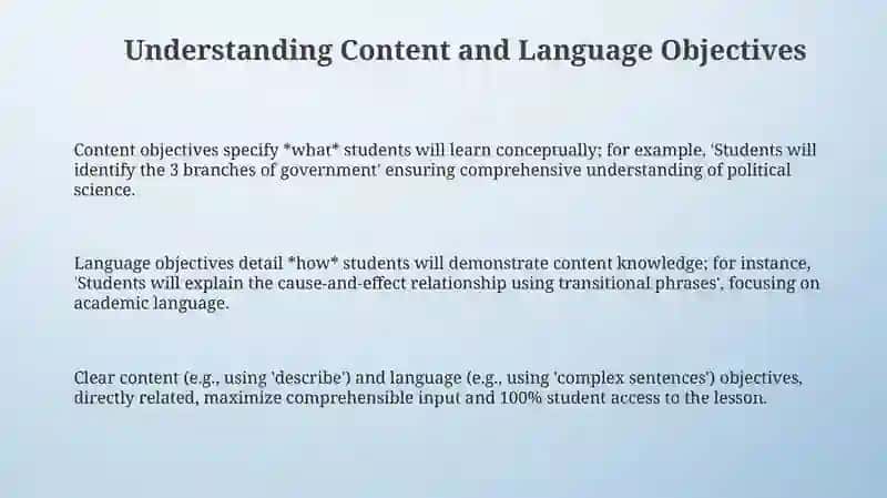 Understanding Content and Language Objectives 3