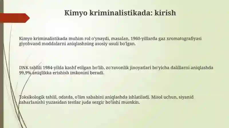 Kimyo kriminalistikada 3
