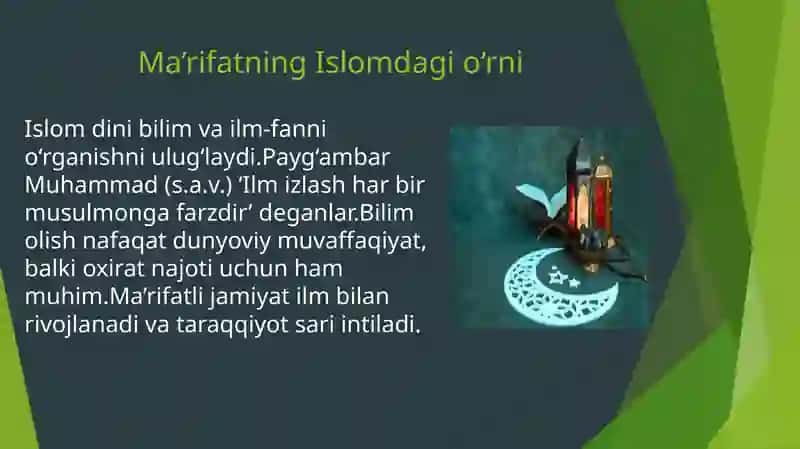 Islom qadryatlari 3