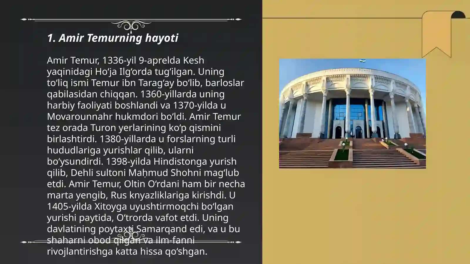 AMIR TEMUR – BUYUK SARKARDA VA DAVLAT ARBOBI 3