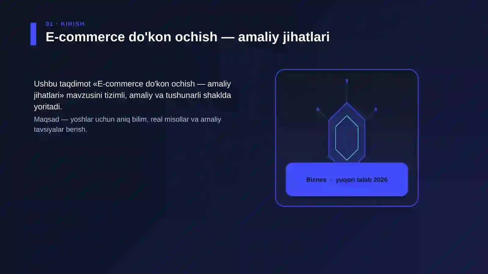 E-commerce do'kon ochish — amaliy jihatlari 3