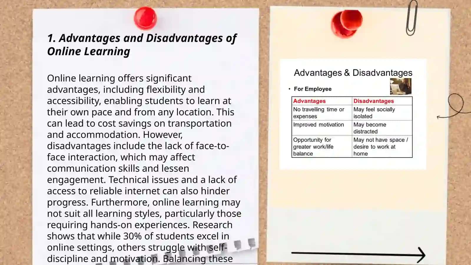 Advantages and disadvantages essey 3