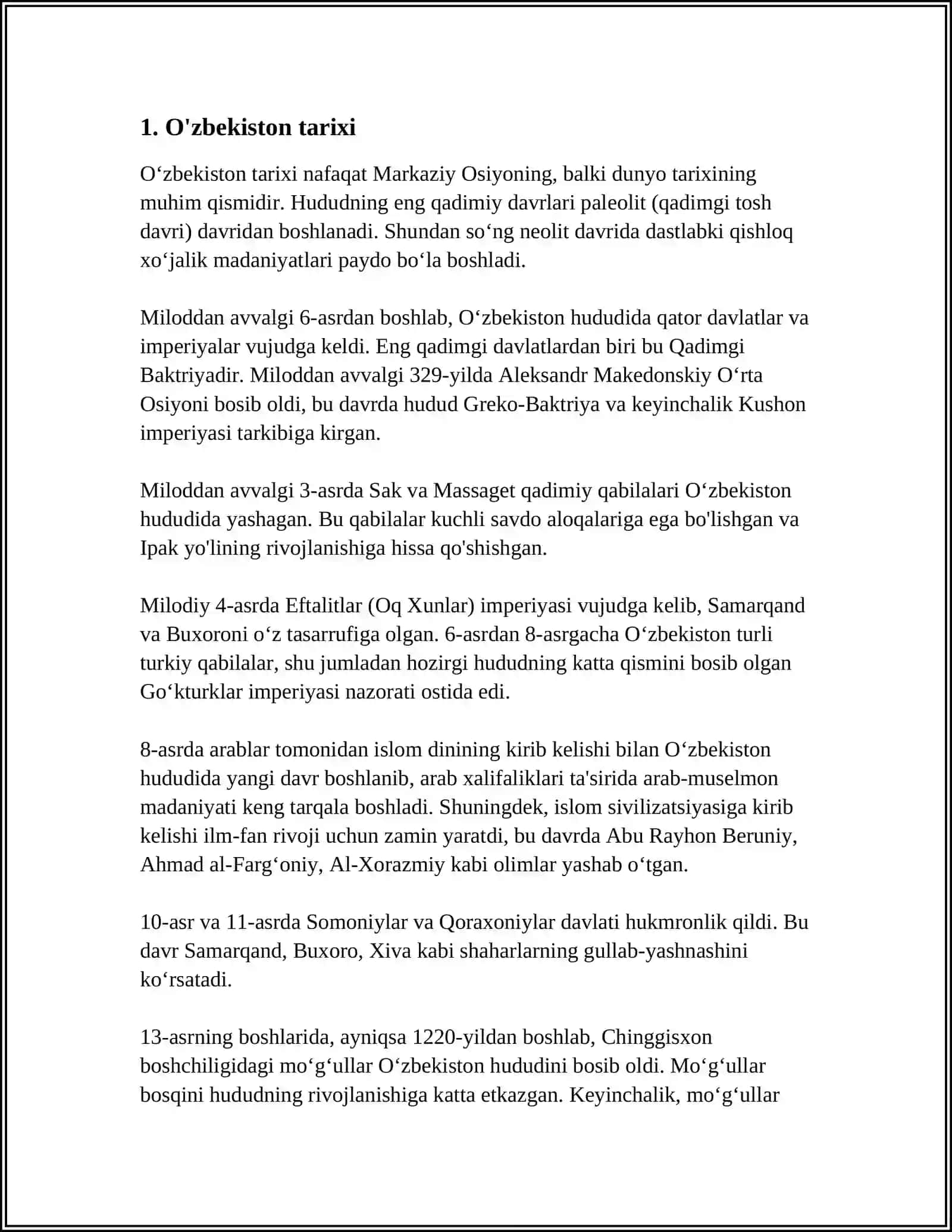 O‘zbekiston tarixi 3