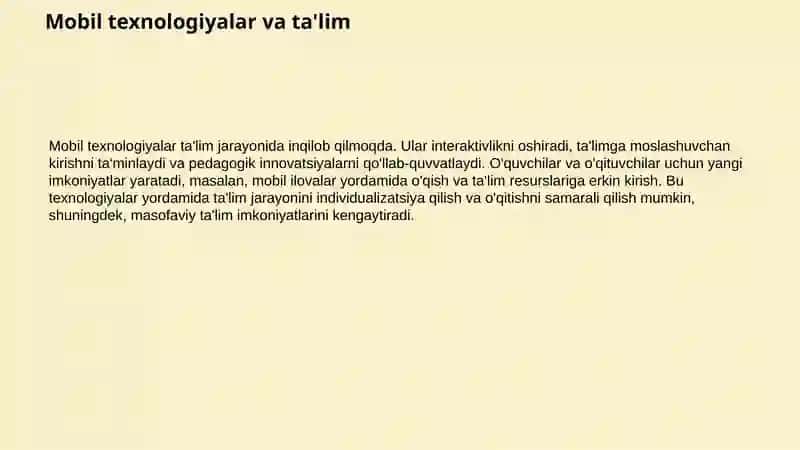 Mobil texnologiyalarni pedagogik dasturiy yechimlari va pedagogik dasturiy vositalar yaratish tizimlari 3