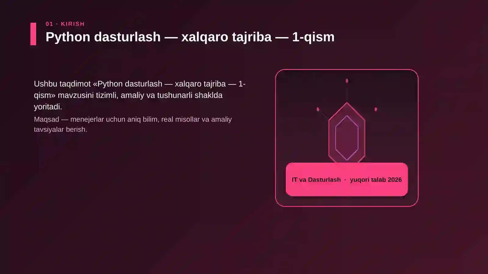 Python dasturlash — xalqaro tajriba — 1-qism 3