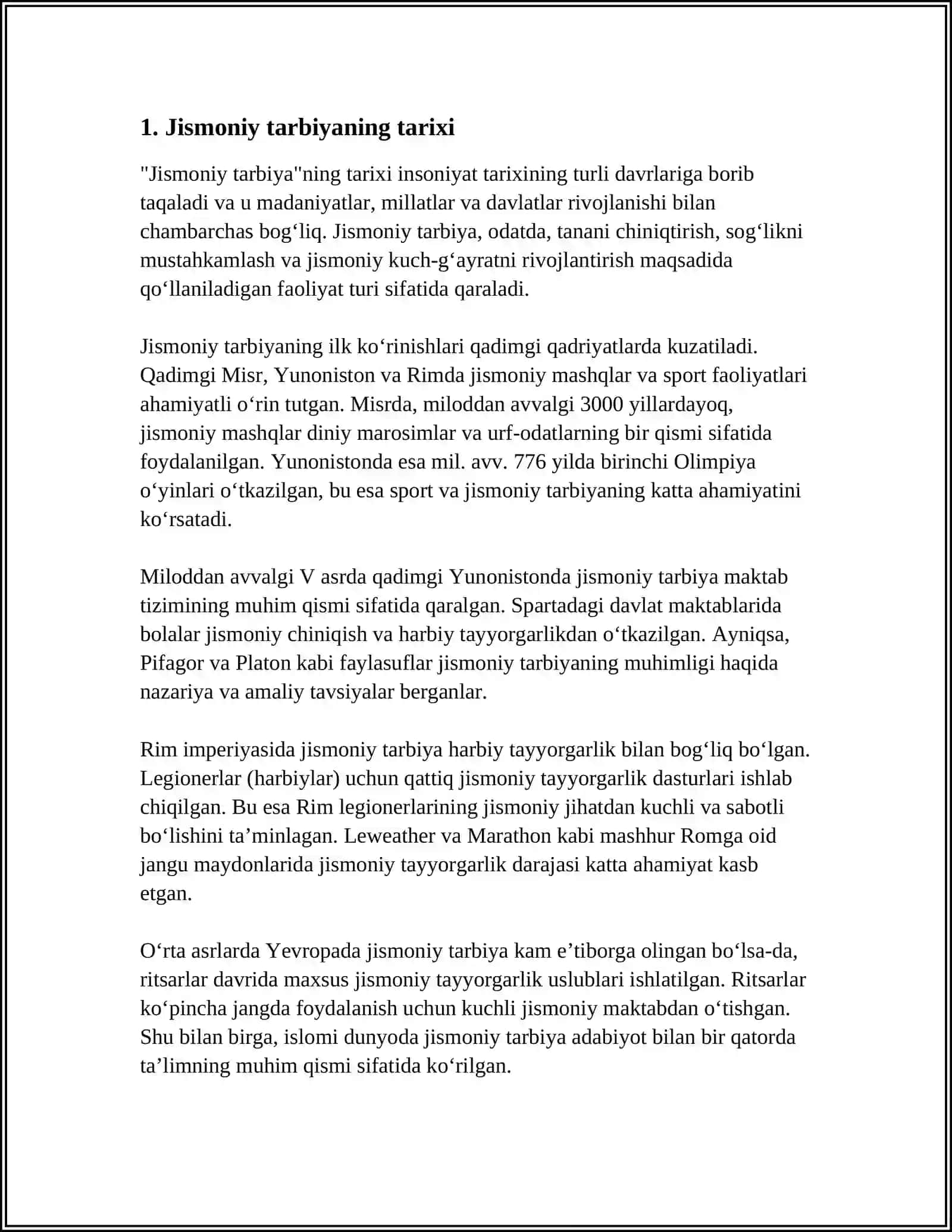 Jismoniy Tarbiyaning Tarixi 3