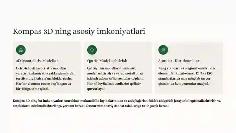 Kompas 3D da Murakkab Ob'ektlarni Loyihalash 3