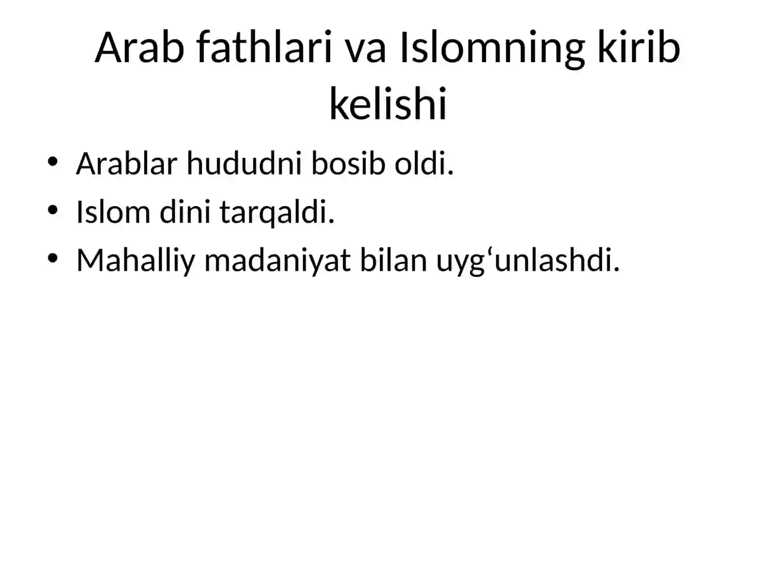 Arab Xalifaligi Davrida Movarounnahr va Xuroson 3
