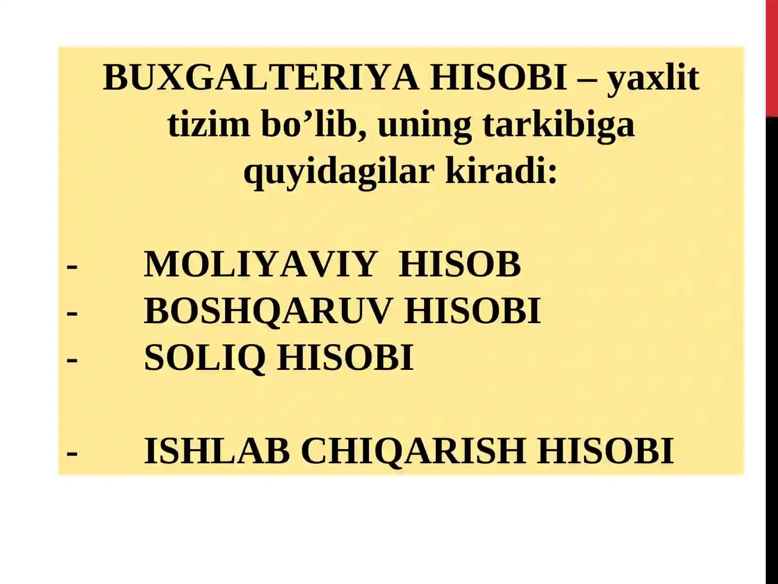 BOSHQARUV HISOBINI TASHKIL ETISH 3