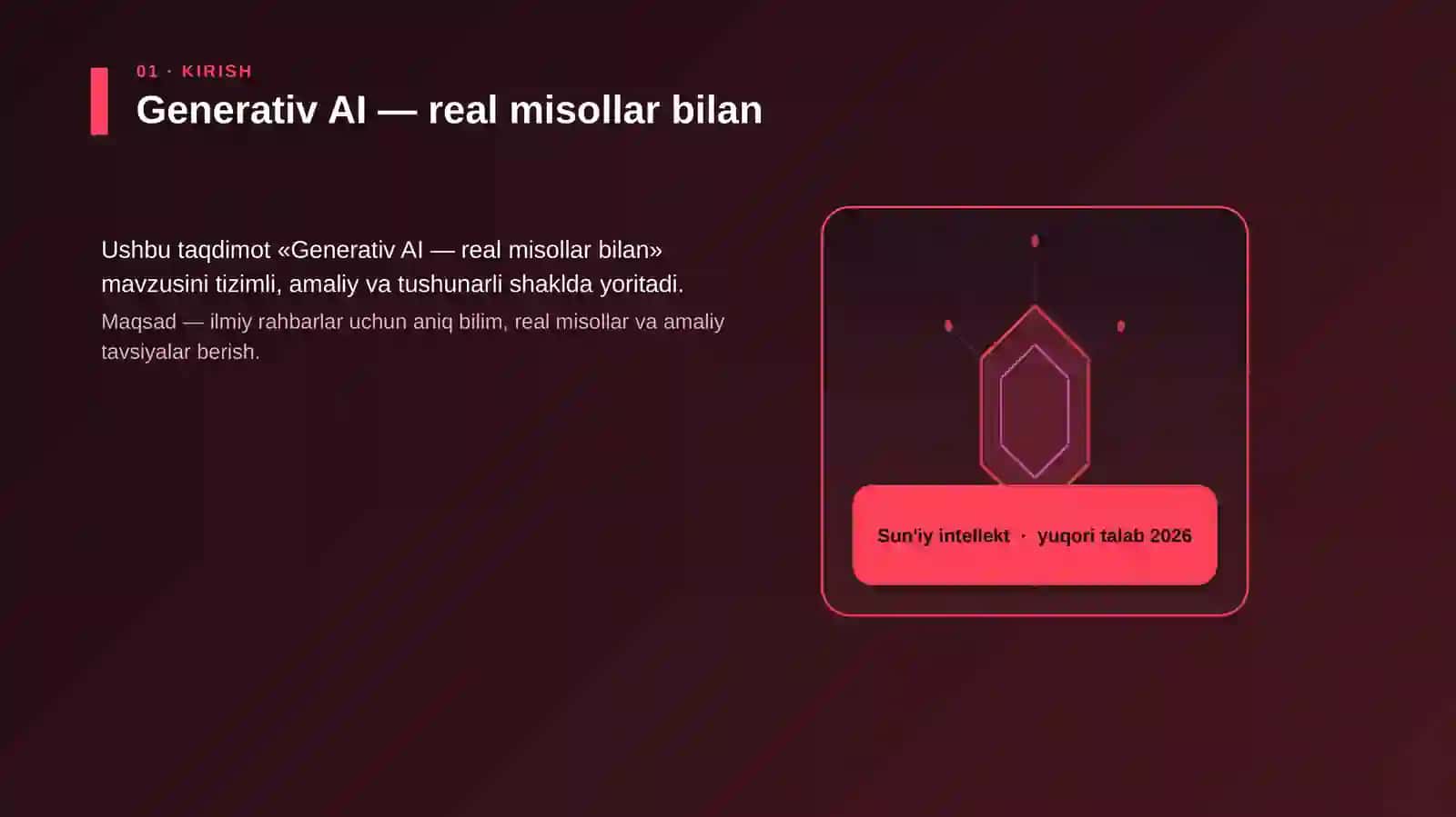 Generativ AI — real misollar bilan 3
