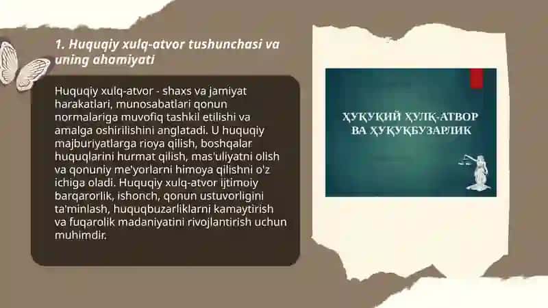 Huquqiy xulq-atvor va huquqbuzarlik 3