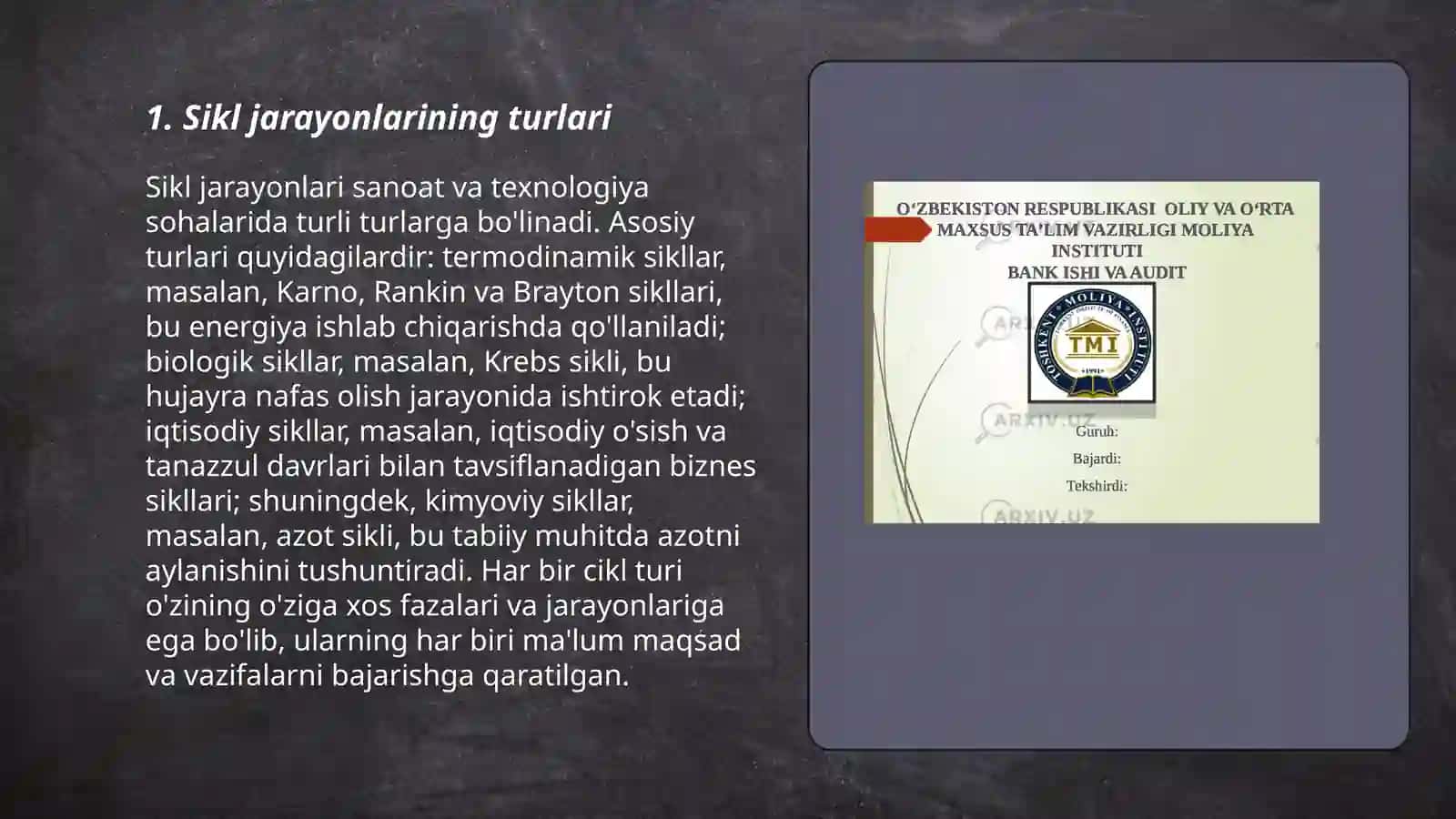 Sikl. Isitish va sovitish mashinalari 3