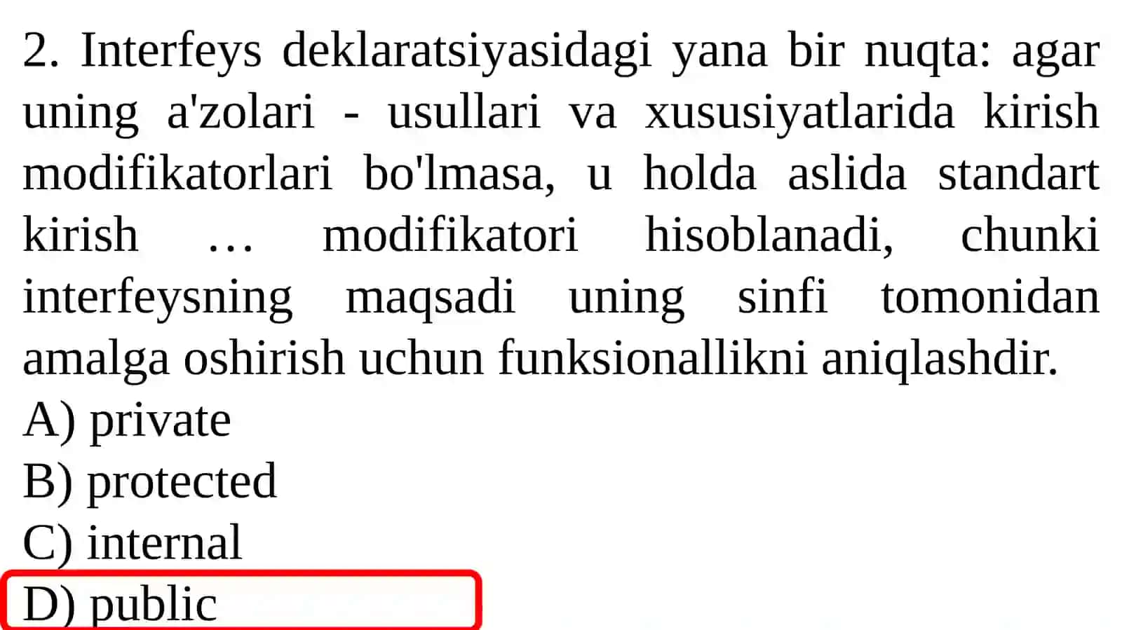 8-Ma`ruza:C# tilida umumlashtirish 3