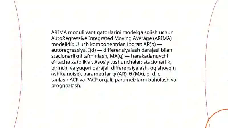 ARIMA moduli 3