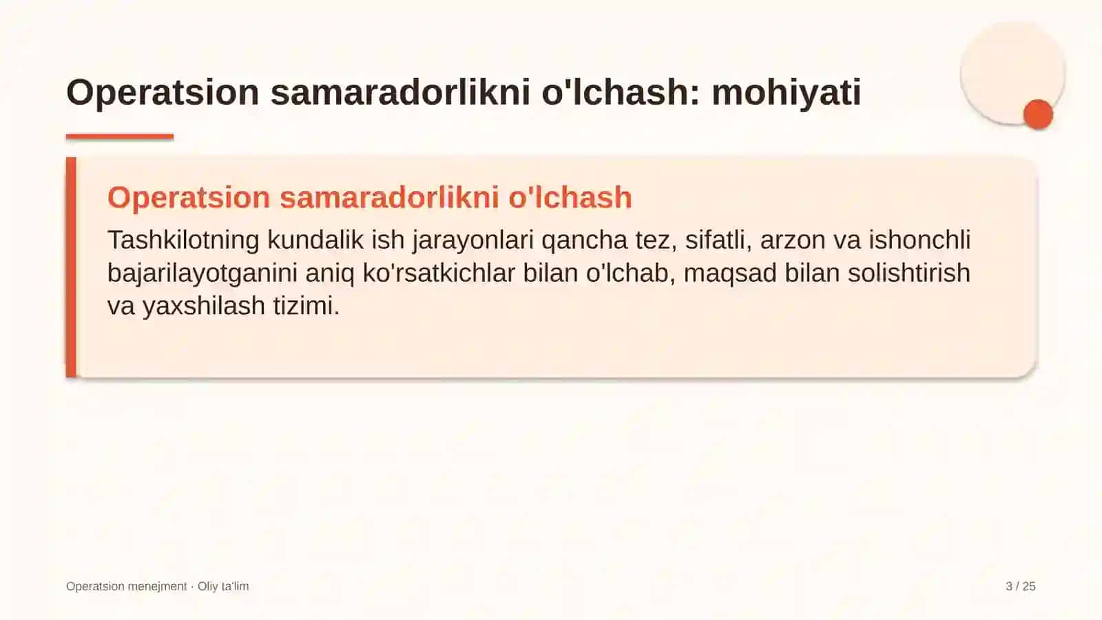 Doktoranturada operatsion samaradorlikni o'lchash 3