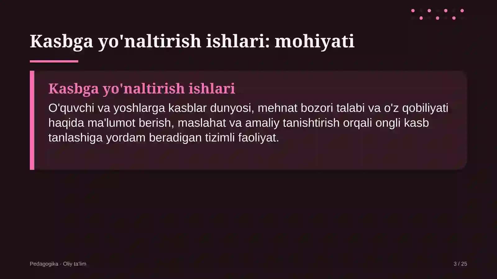 Tamaki sanoatida kasbga yo'naltirish ishlari 3