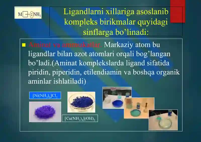 Koordinatsion birikmalar turlari 3