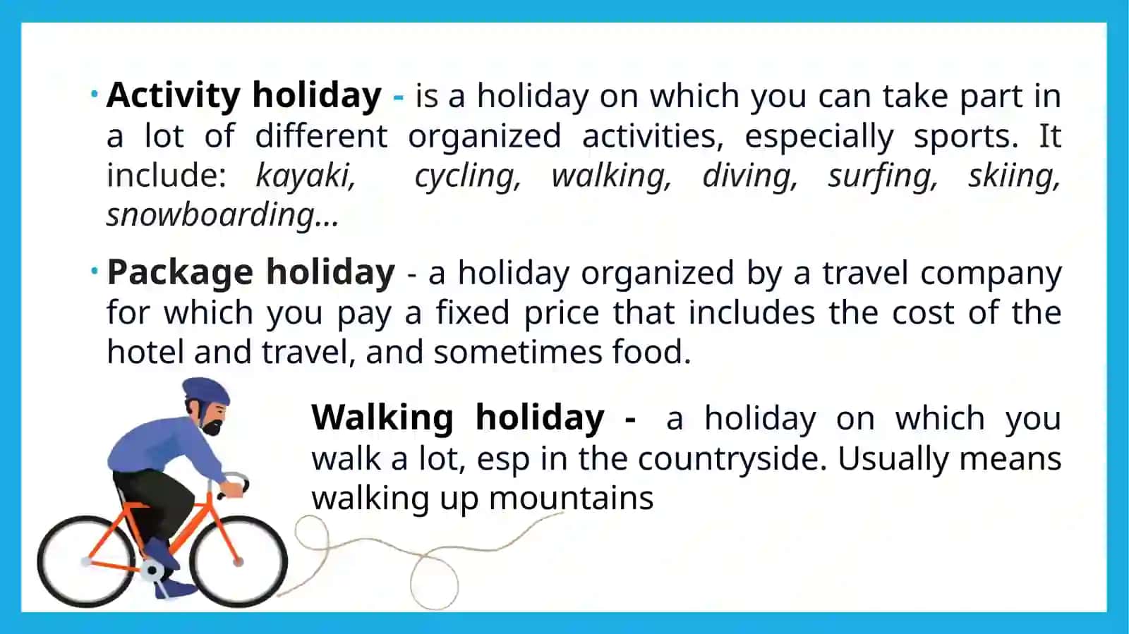 Types of holiday 3