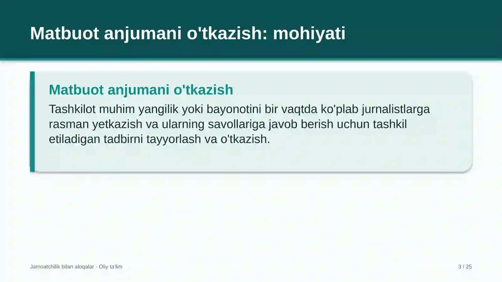 Diagnostika markazlarida matbuot anjumani o'tkazish 3
