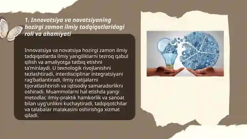 Novatsiya va Innovatsiyalar 3