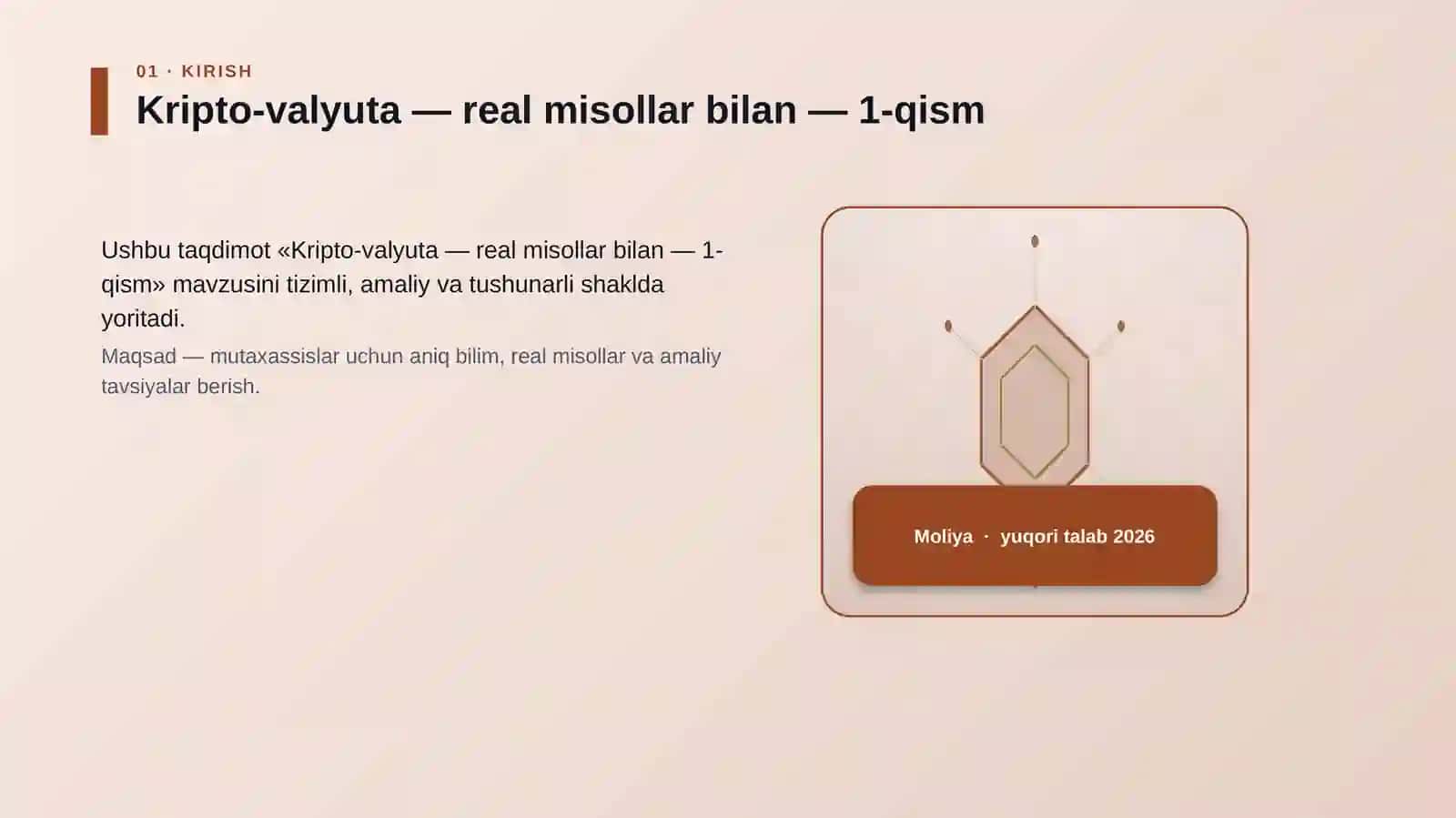 Kripto-valyuta — real misollar bilan — 1-qism 3