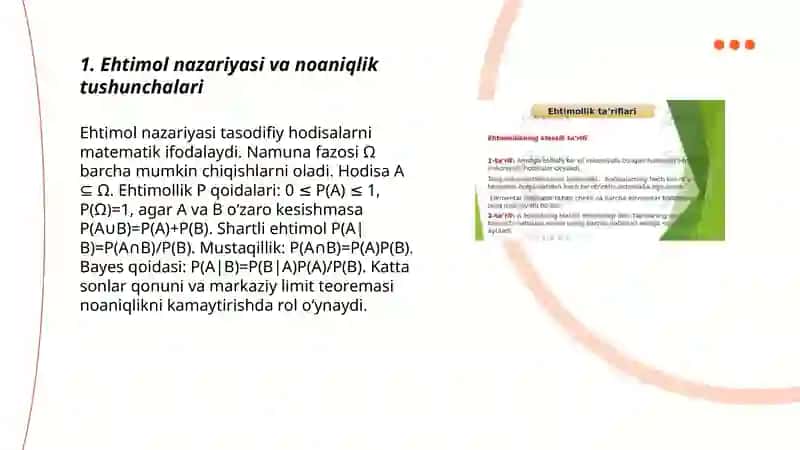 Ehtimollik va Statistikani Qo'llash 3
