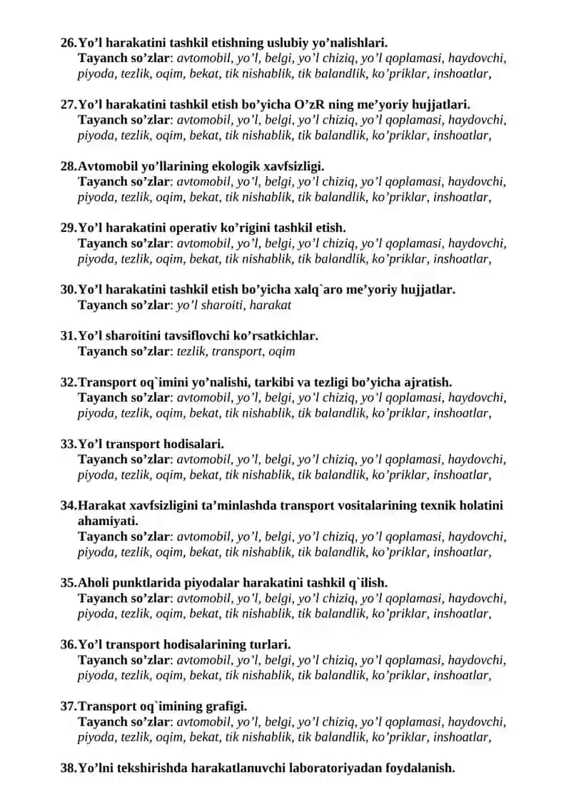 AVTOMOBILLARDA TASHISH VA HARAKAT XAVFSIZLIGINI TASHKIL ETISH ASOSLARI 3